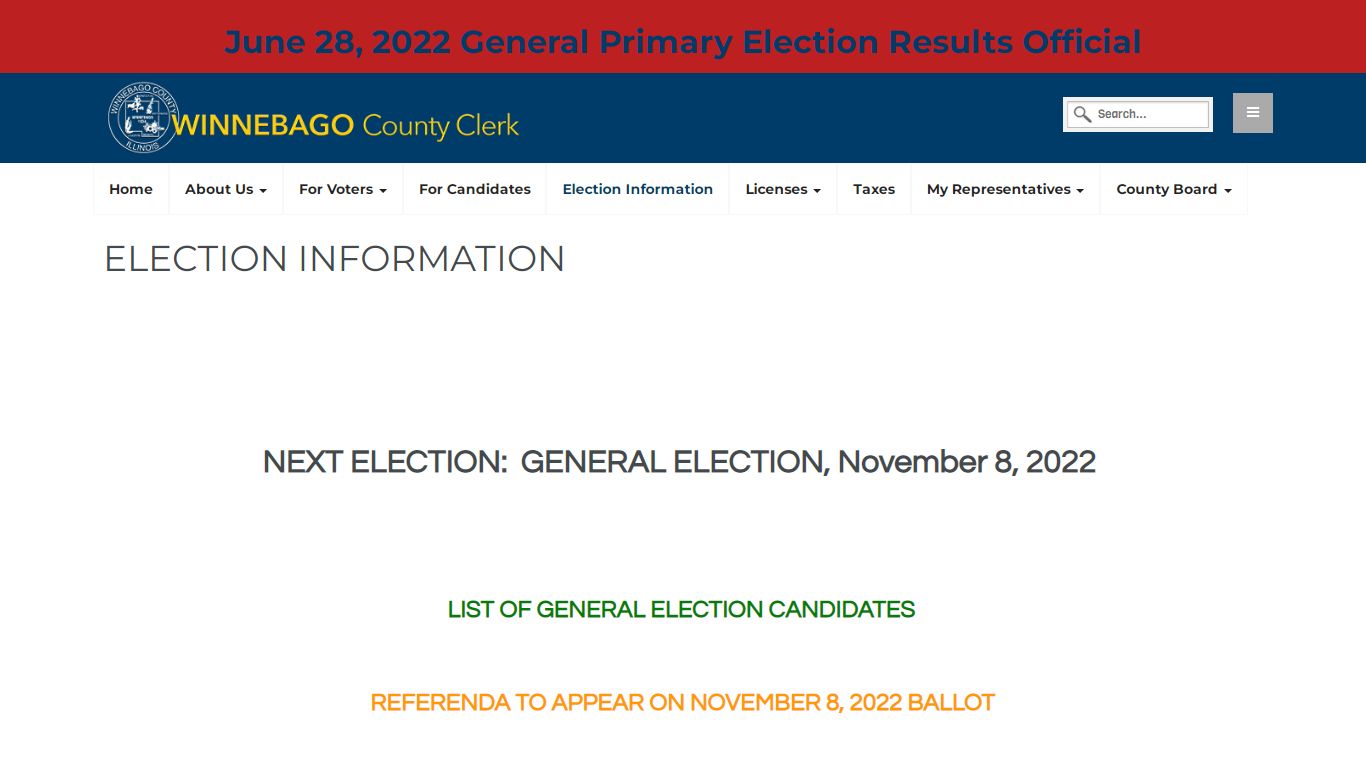 Election Information | Winnebago County Clerk